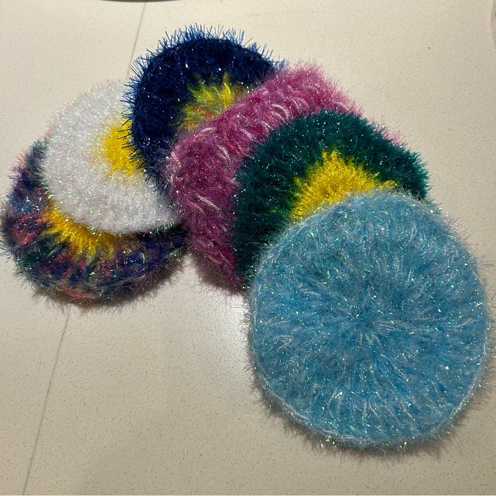 Crochet Korean Dish Scrub Sponge : Set of 2